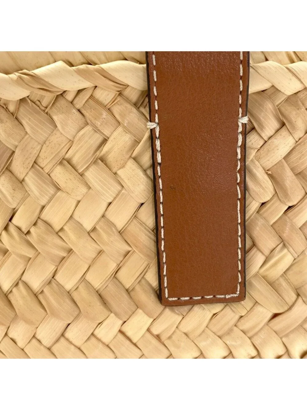 Loewe Basket Small Tote Bag Calfskin Palm Leaf